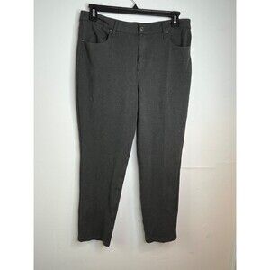 Chico's Women's Gray Stretch Trouser Pants Size 12 or 2s short